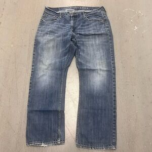 American Eagle AirFlex Jeans Mens Blue Denim Size 36x30 Original Bootcut Classic